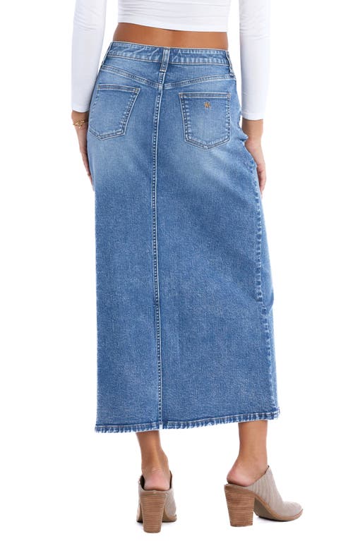 Shop Wash Lab Denim Denim Midi Skirt In Fab Blue