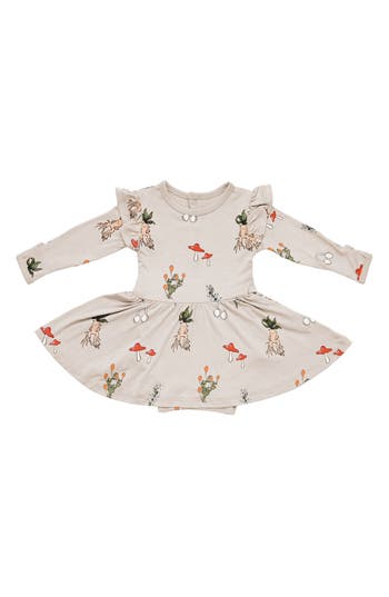 Kyte Baby Herbology Long Sleeve Skirted Bodysuit