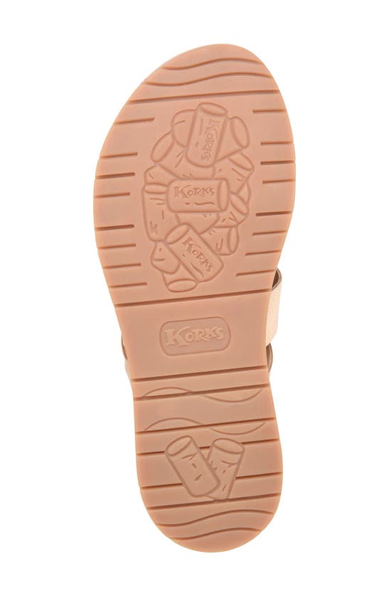 Shop Korks Clemmons Strappy Sandal In Metallic Beige