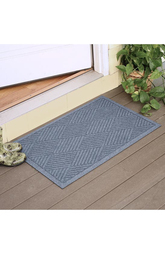 Shop Bungalow Flooring Waterhog Diamonds Floor Mat In Bluestone