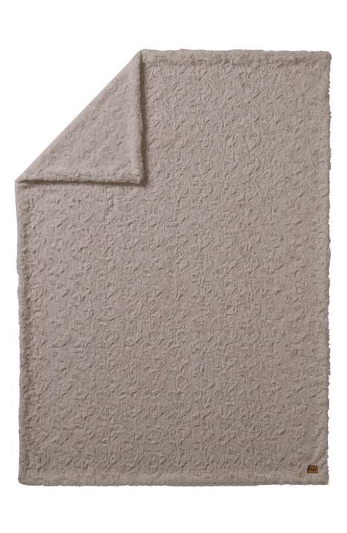 Ugg(r) Adalee Faux Fur Throw Blanket In Oyster