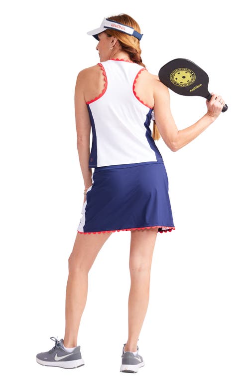 Shop Kinona Scallop Accent Racerback Performance Pickleball Tank In White