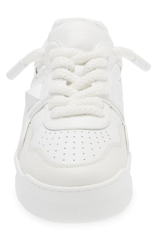 Shop Valentino Garavani One Stud Xl Sneaker In 0bo- Bianco