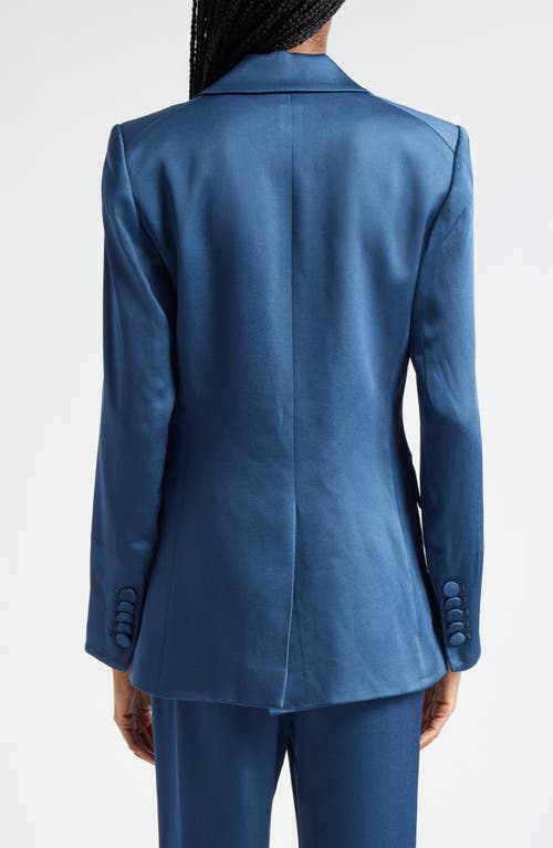 Shop Veronica Beard Long & Lean Dickey Jacket In Blue Stone