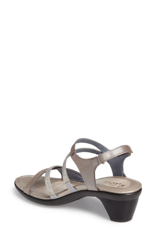 Naot Innovate Sandal In Silver/beige Leather