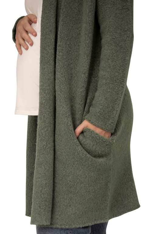 Shop Kindred Bravely Chloe Fuzzy Oversize Cardigan In Thyme