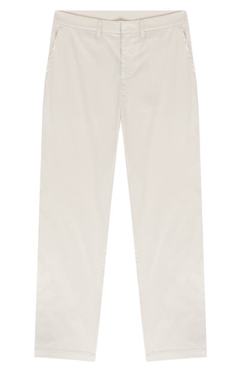 Flat Front Cotton Blend Chinos