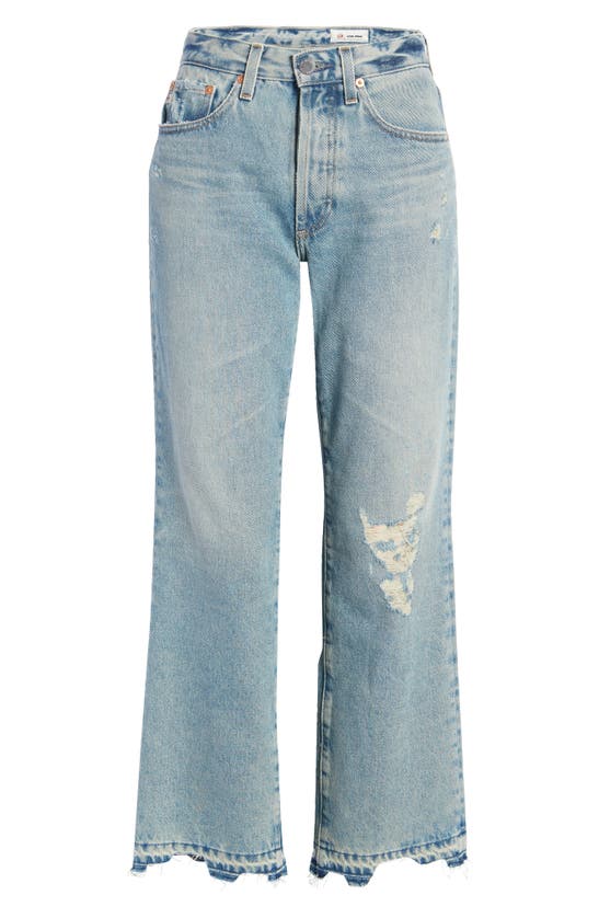 Ag Kinsley Distressed High Waist Flare Leg Jeans In 21 Years Coastal Bay