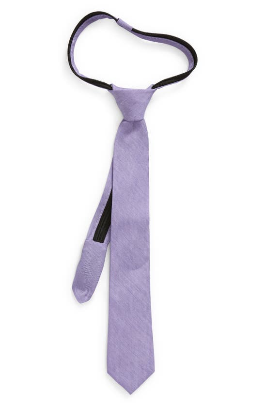 Nordstrom Kids' Werner Solid Silk Blend Tie In Werner Purple