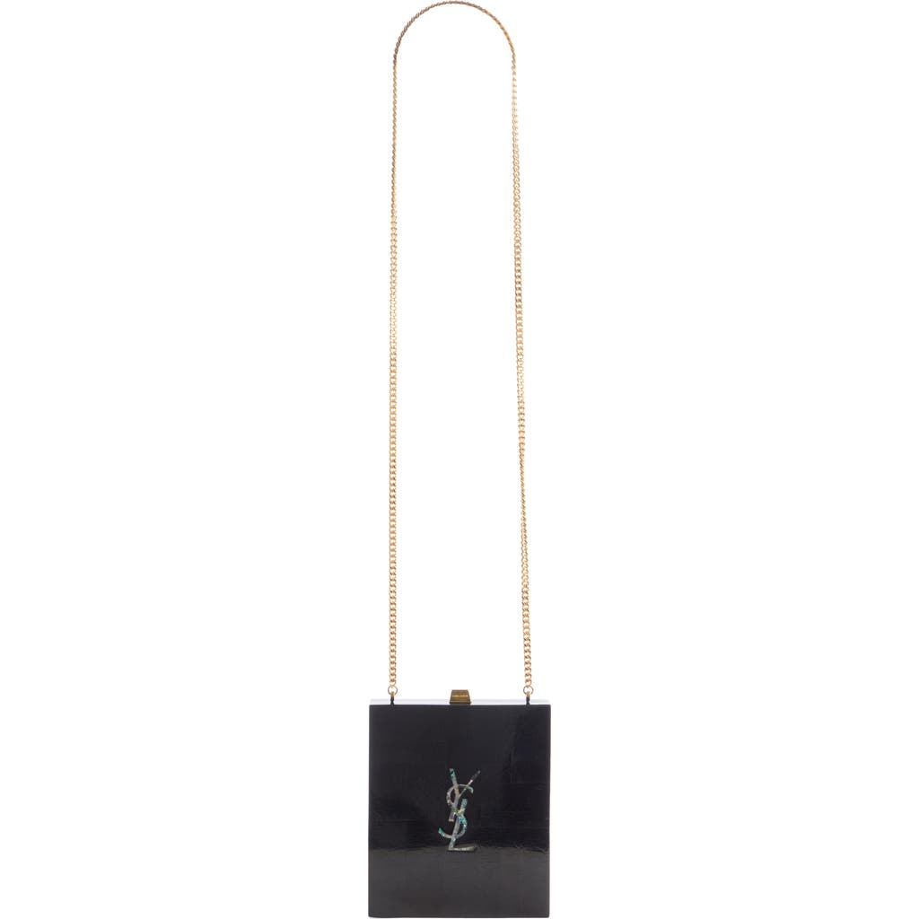 Saint Laurent Tuxedo Box Bag In Nero//oro