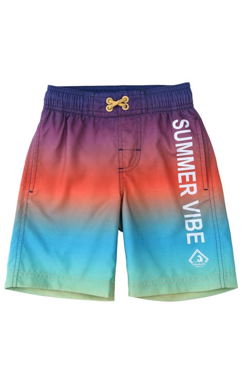 Rokka&rolla Kid's Swim Trunks With Mesh Lining And Upf 50+ Protection In Color Gradient