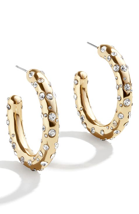 BaubleBar Buffalo Bills Team Hoop Earrings At Nordstrom in Metallic