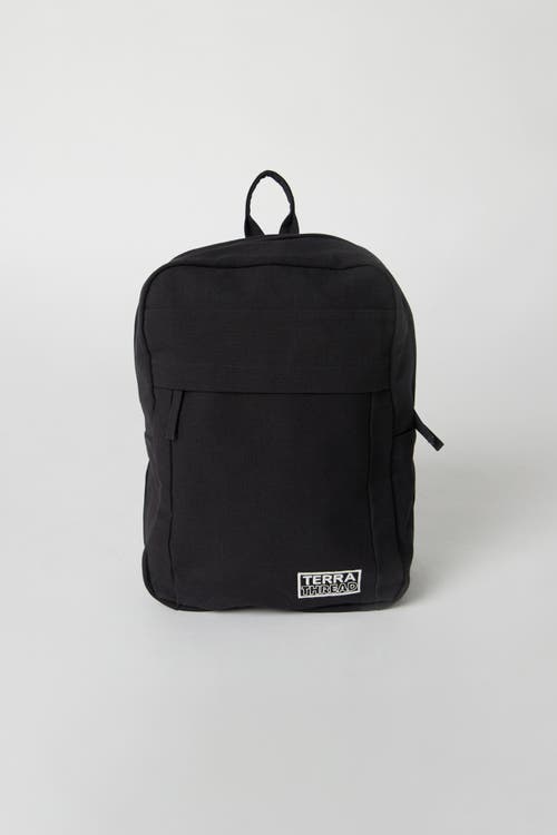 Shop Terra Thread Organic Cotton Backpack In Ivory Black