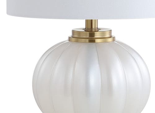 Jonathan Y Pearl Glass/crystal Led Table Lamp In White