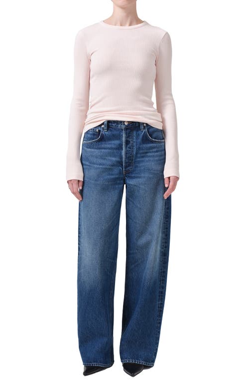 Shop Citizens Of Humanity Bina Rib Crewneck Sweater In Cameo