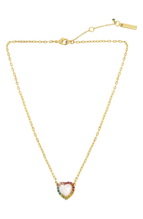 KURT GEIGER KURT GEIGER LONDON OPAL HEART HALO PENDANT NECKLACE