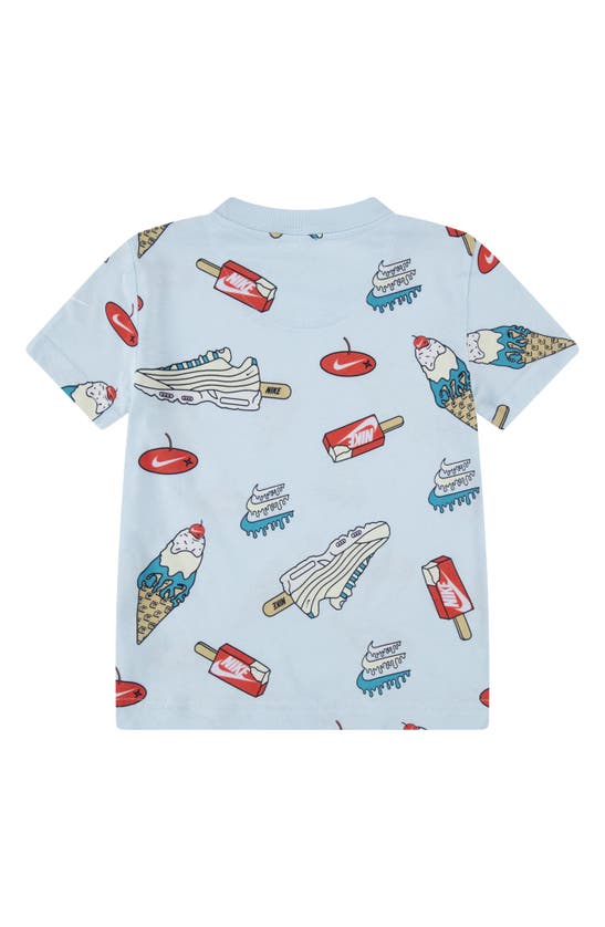 Shop Nike Kids' Food Print T-shirt In Glacier Blue