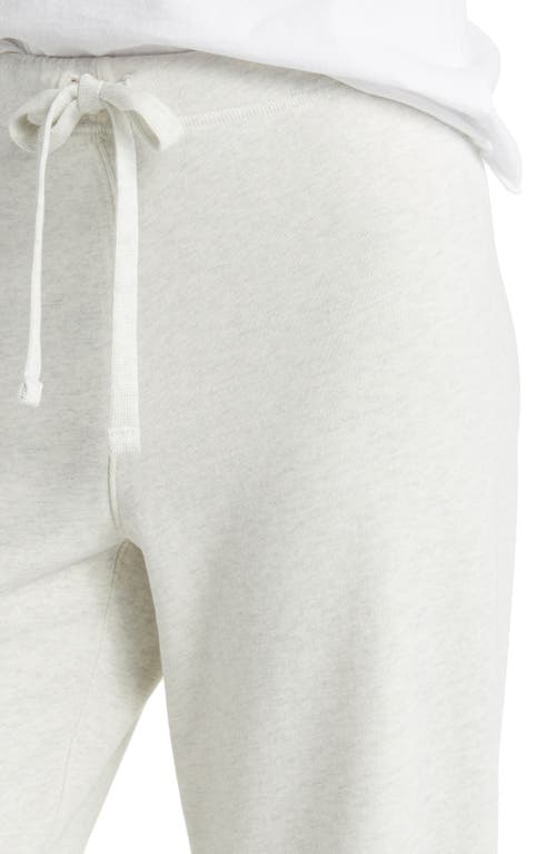Frank & Eileen Catherine Crop Wide Leg Sweatpants In Heather White Melange