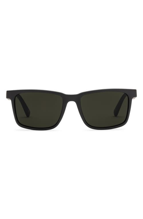 Satellite 45mm Polarized Small Square Sunglasses in Matte Black/Grey Polar