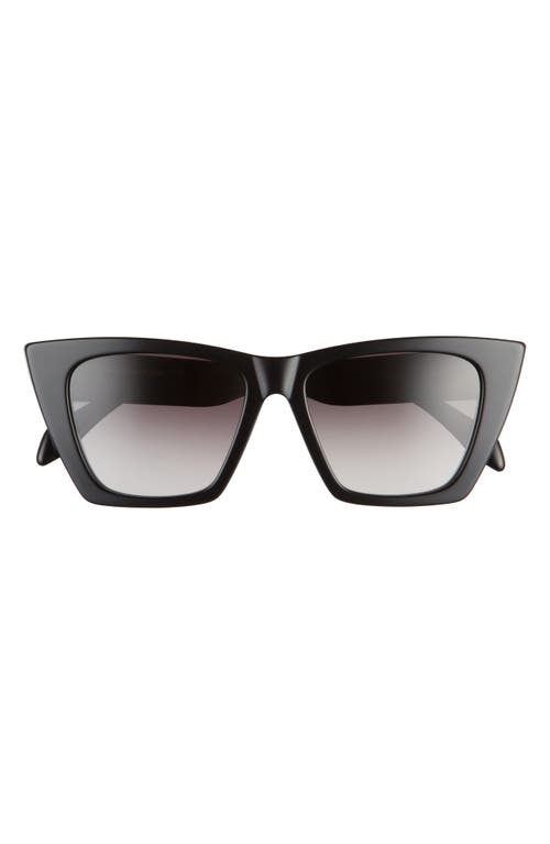 Alexander McQueen 54mm Gradient Cat Eye Sunglasses in Black/Grey Gradient at Nordstrom