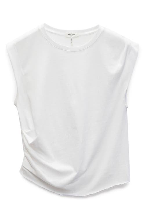 Rag & Bone Mica Gathered Muscle Tee In White