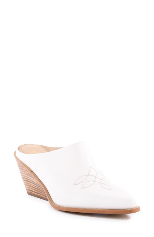 Seychelles Spirit Pointed Toe Mule In White Leather