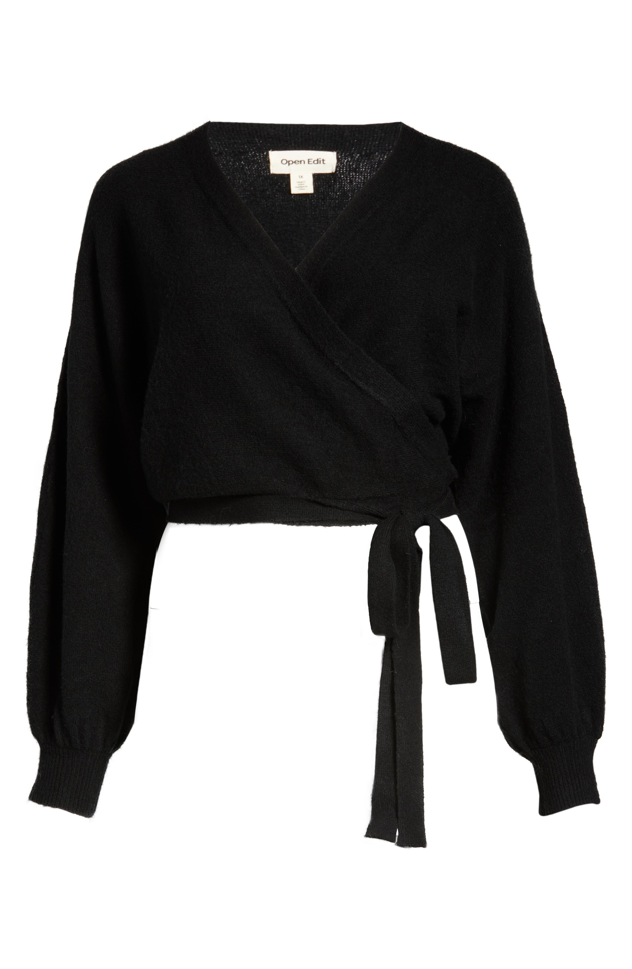 Open Edit Wrap Front Sweater | Smart Closet