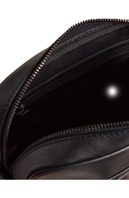 Shop Ted Baker London Canney Leather Flight Bag In Black