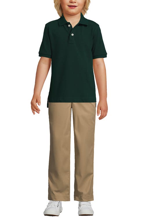 Shop Lands' End School Uniform Kids Short Sleeve Mesh Polo Shirt In Evergreen