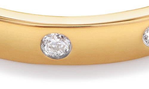 Shop Monica Vinader Fiji Diamond Band Ring In 18k Gold Vermeil