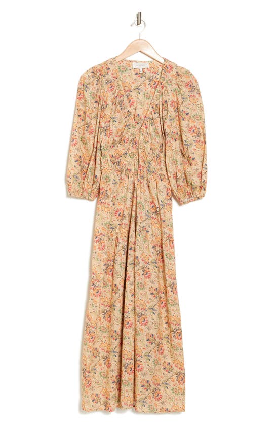 Shop The Great . The Brook V-neck Long Sleeve Dress In Floral Print