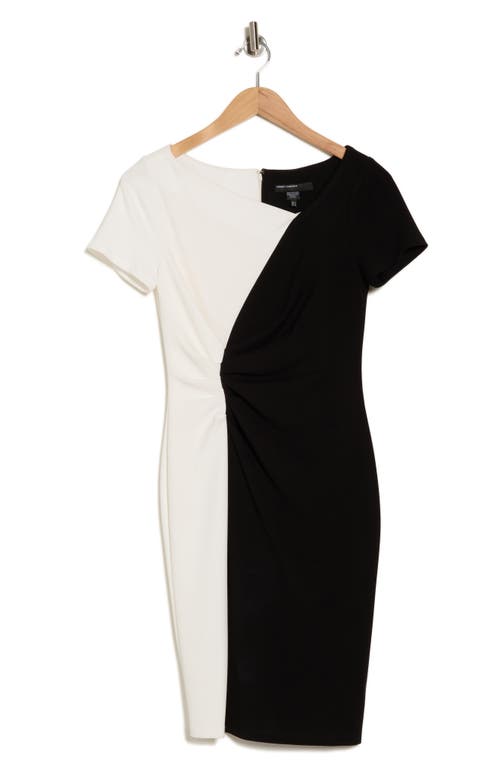 Shop Maggy London Colorblock Bodycon Dress In Black/white