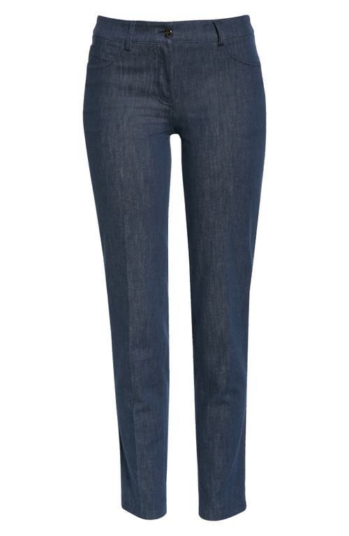 Akris Magda Stretch Denim Pants In Blue