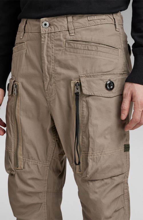 Shop G-star Relaxed Fit Tapered Cotton Cargo Pants In Turf