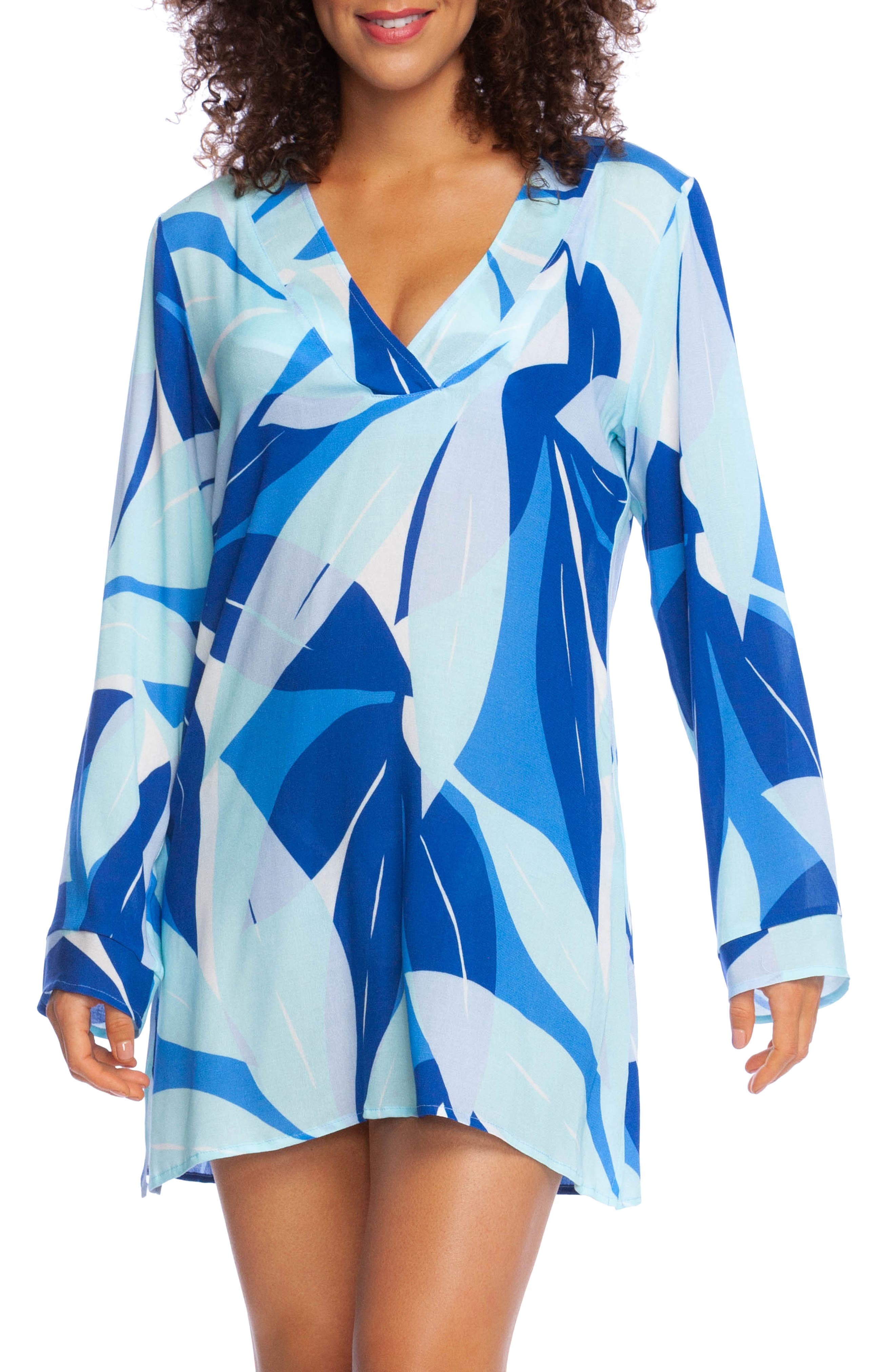 La Blanca Palm Reader CoverUp Long Sleeve Tunic Nordstrom