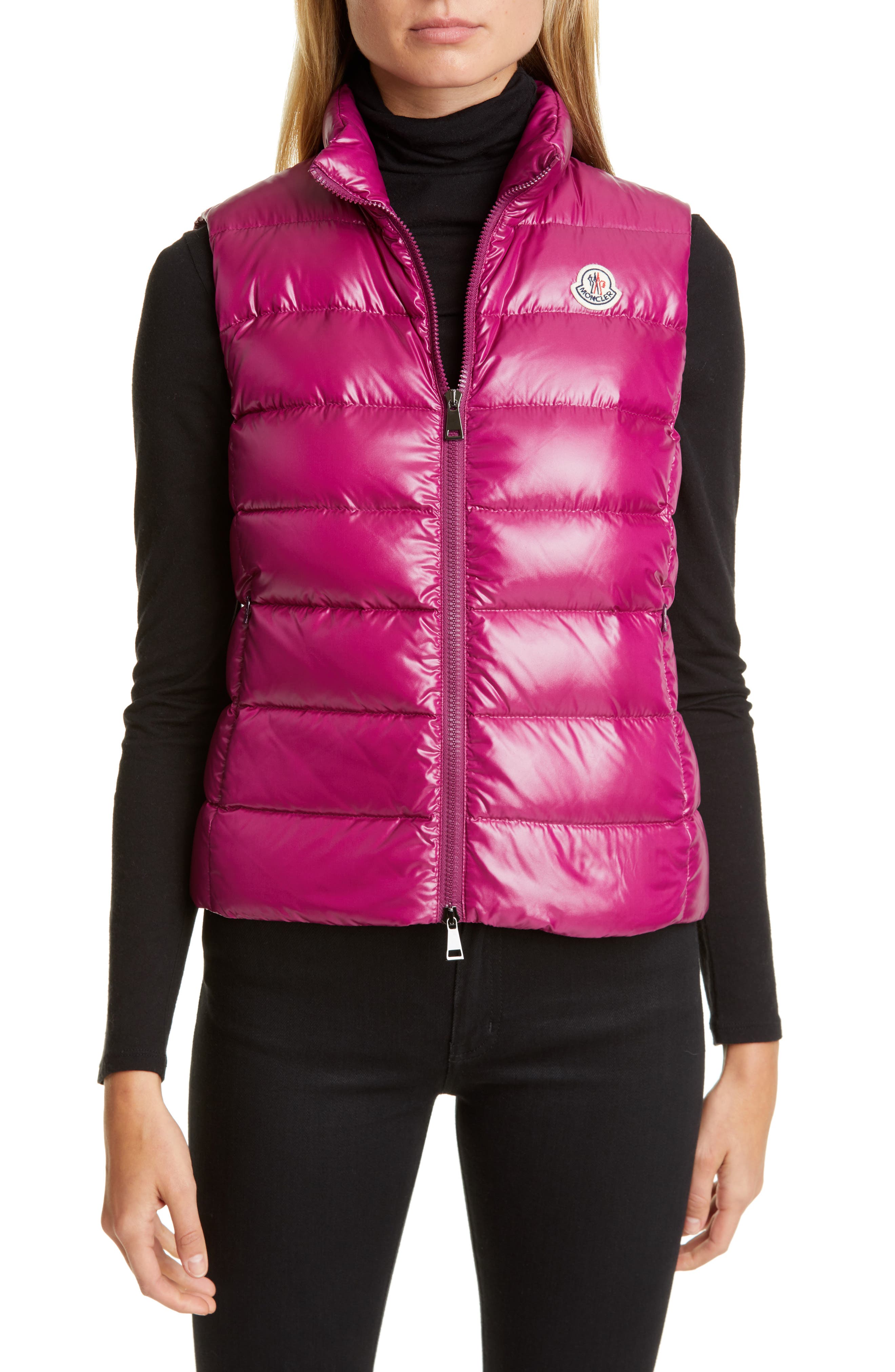 ghany short shiny nylon down vest