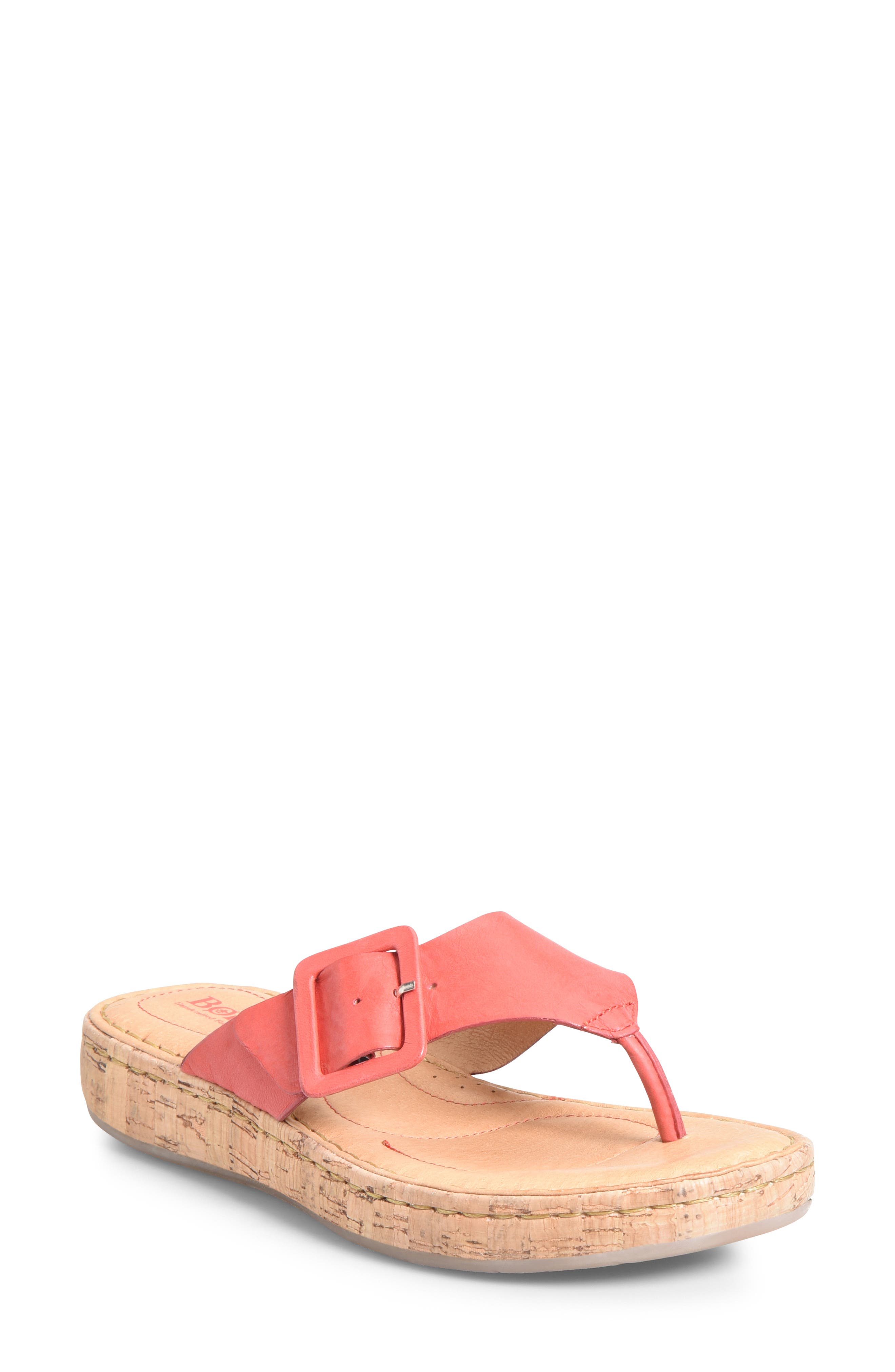 B?rn Fort Pierre Buckle Flip Flop, Red