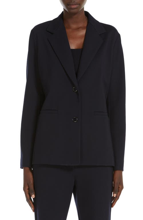 Max Mara Leisure Joice Stretch Jersey Blazer in Navy 