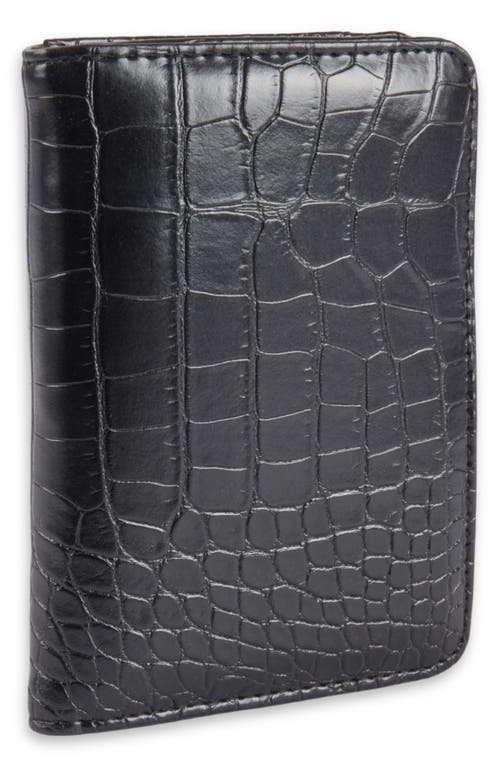Bey-berk Crocodile Texture Manicure Set In Black