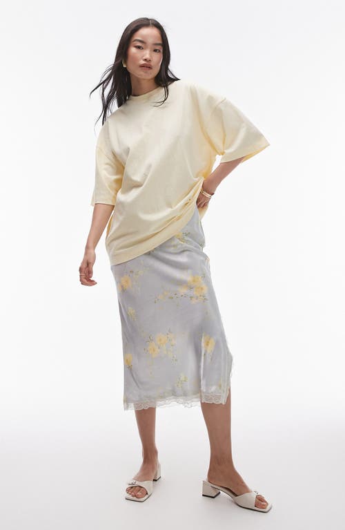 Shop Topshop Oversize Cotton T-shirt In Yellow