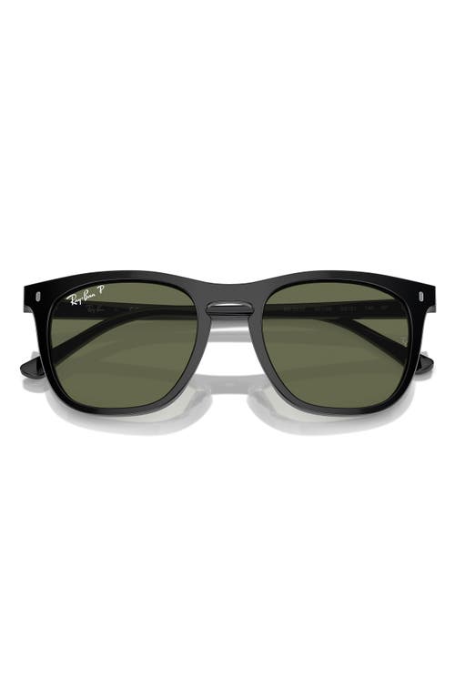 Ray Ban Ray-ban 53mm Polarized Square Sunglasses In Black