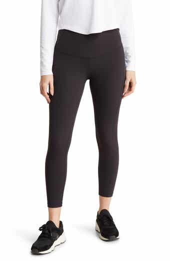 NEW Z By Zella High Waisted Daily 7/8 Metallic Laminated Leggings- Black -  Small