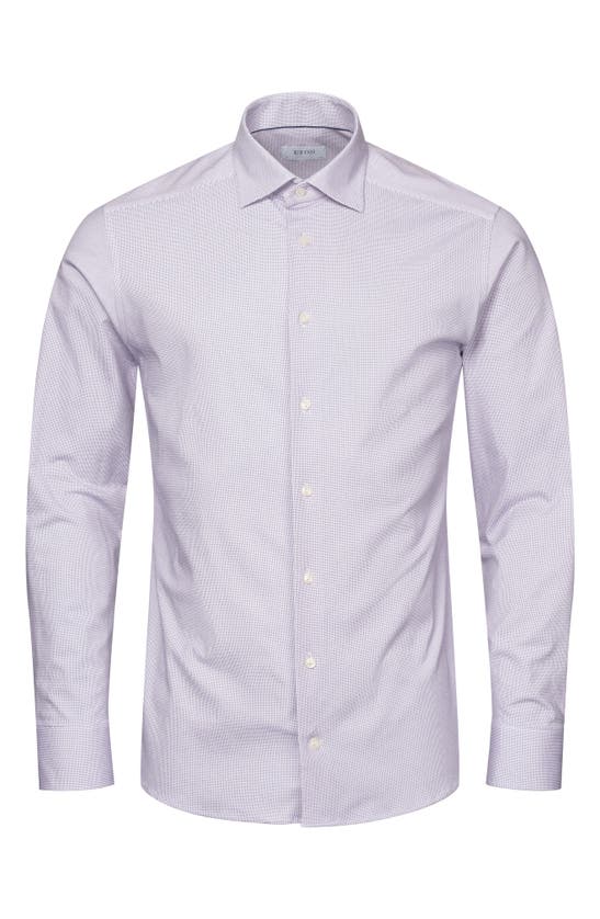 Shop Eton Slim Fit 4flex Microdot Dress Shirt In Medium Pink