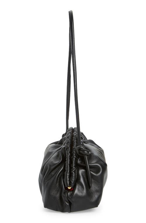 Mansur Gavriel Small Cloud Leather Clutch In Black/flamma