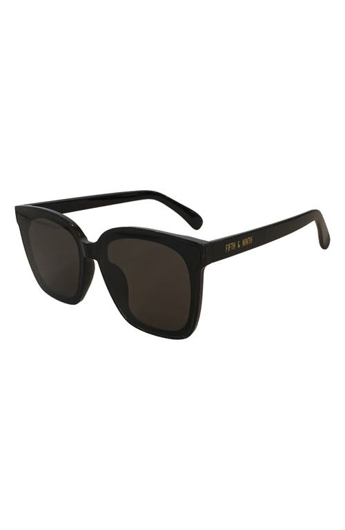 Carson 63mm Square Sunglasses in Black/Black