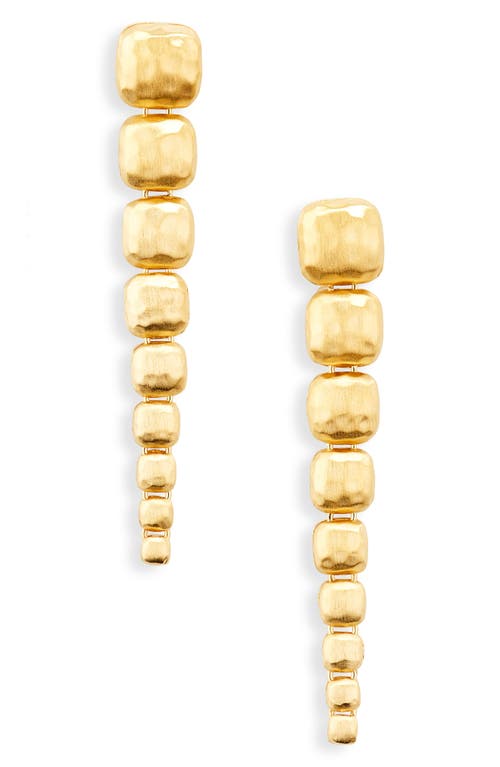 Nomad Linear Drop Earrings in Gold