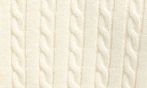 Shop Polo Ralph Lauren Kids' Cable Knit Cotton Cardigan In Warm White