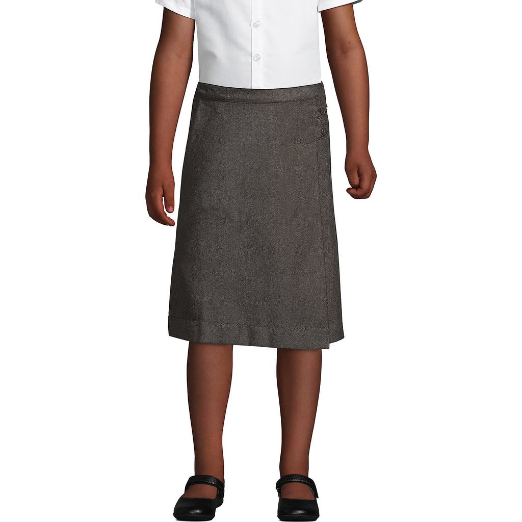 LANDS' END LANDS' END SCHOOL UNIFORM GIRLS SOLID A-LINE SKIRT BELOW THE KNEE