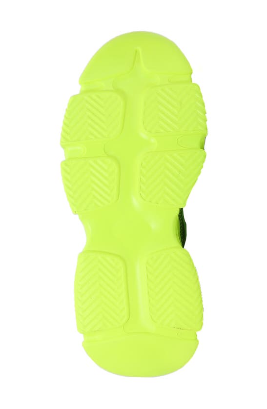 Shop Berness Charlee Rhinestone Sneaker In Neon Yellow