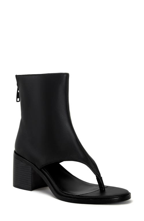 AZALEA WANG Grayson Water Resistant Block Heel Sandal Black at Nordstrom,